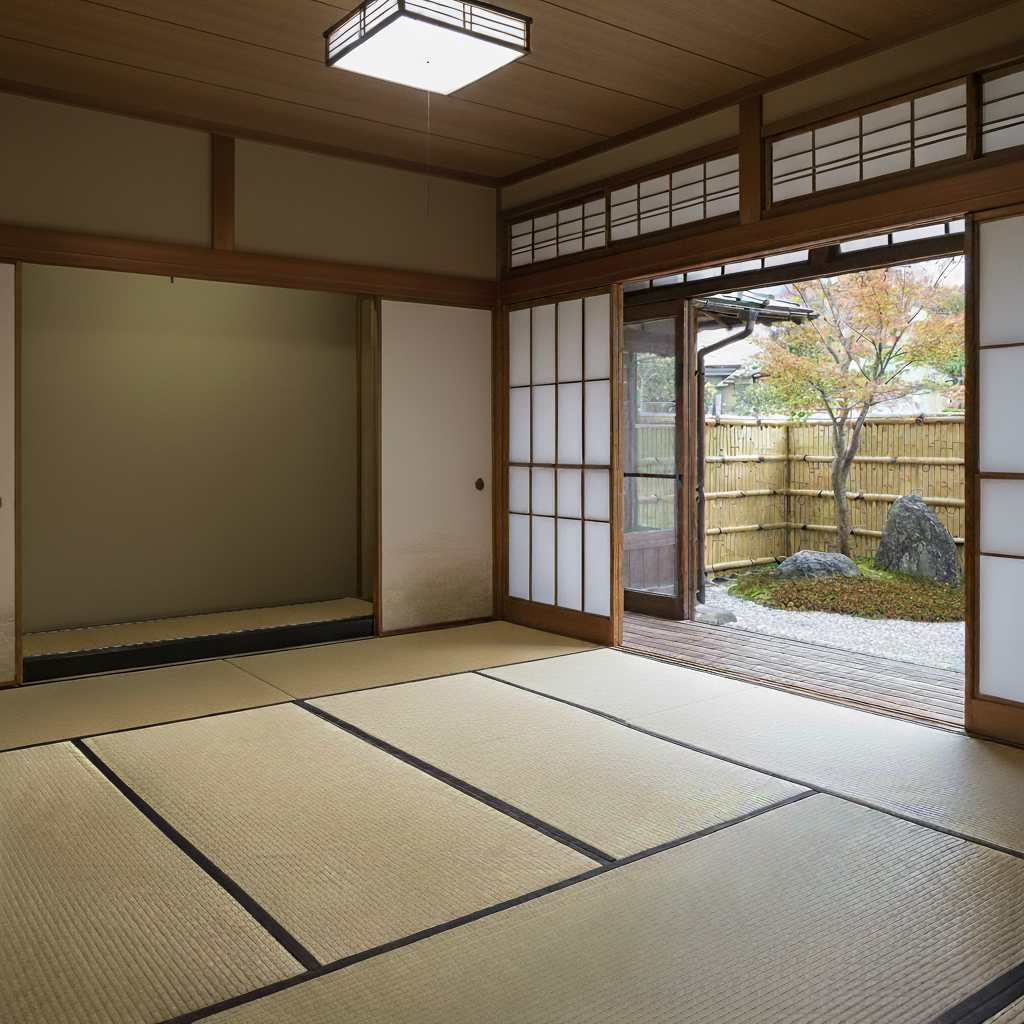 郊外一戸建て和室 - バーチャルステージング加工後