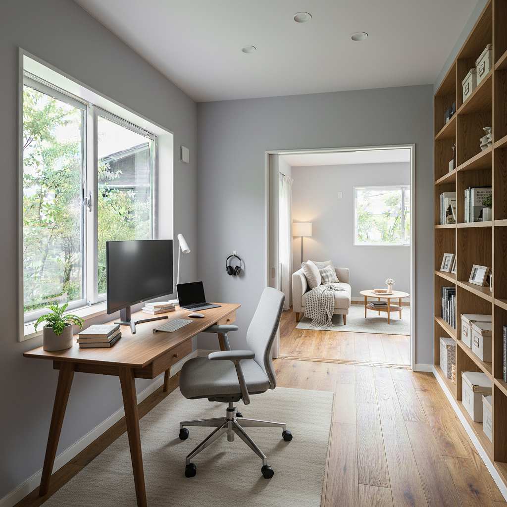 郊外一戸建て書斎 - バーチャルステージング加工前