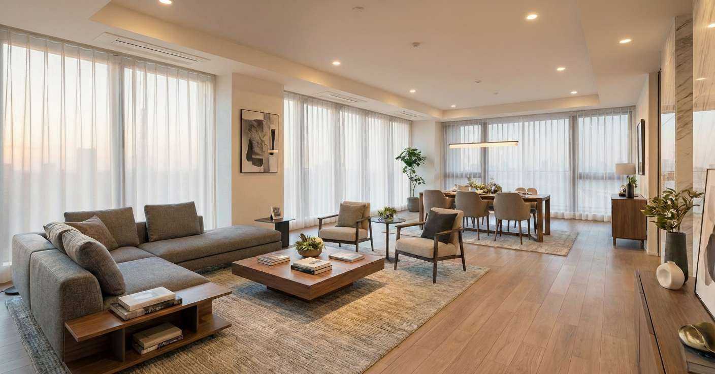 都心マンションリビング - バーチャルホームステージング加工前