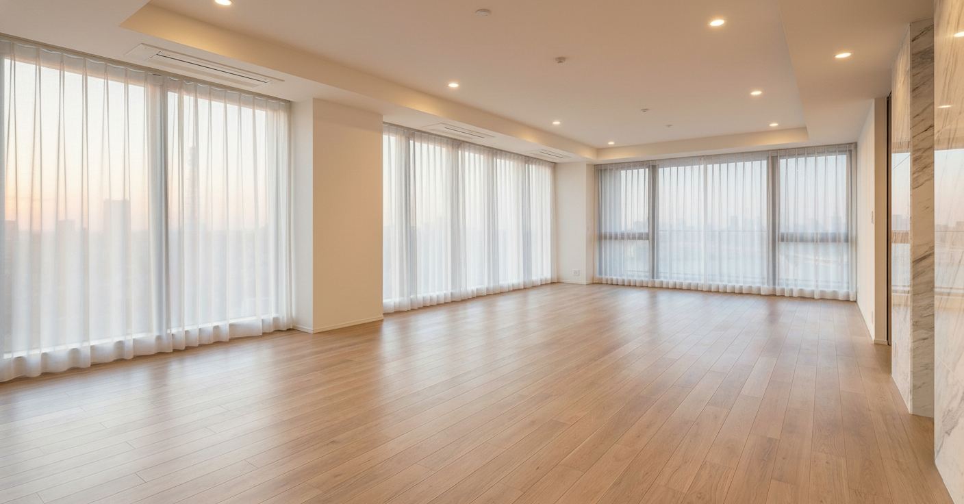 都心マンションリビング - バーチャルホームステージング加工後