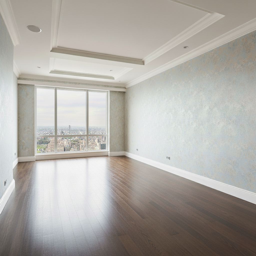 高級タワーマンション主寝室 - バーチャルステージング加工後