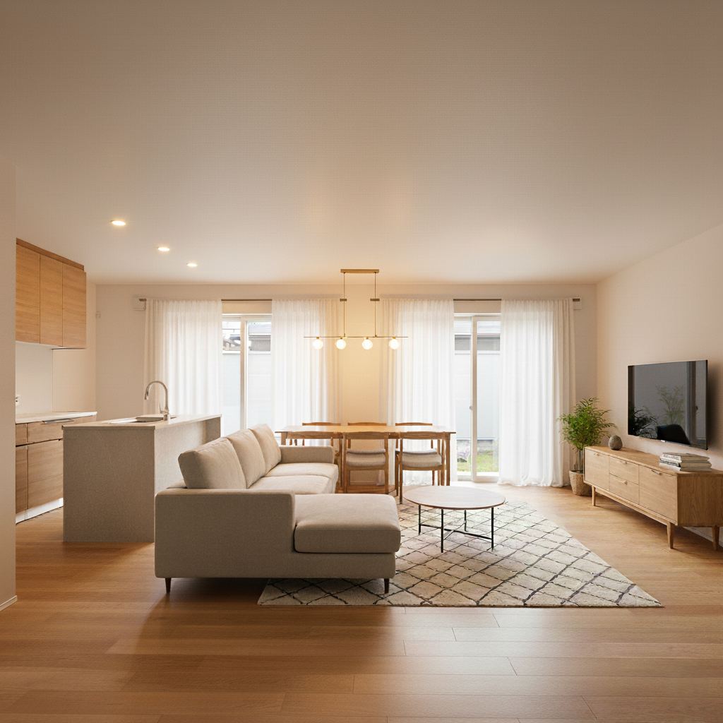 空室の部屋 - バーチャルホームステージング前